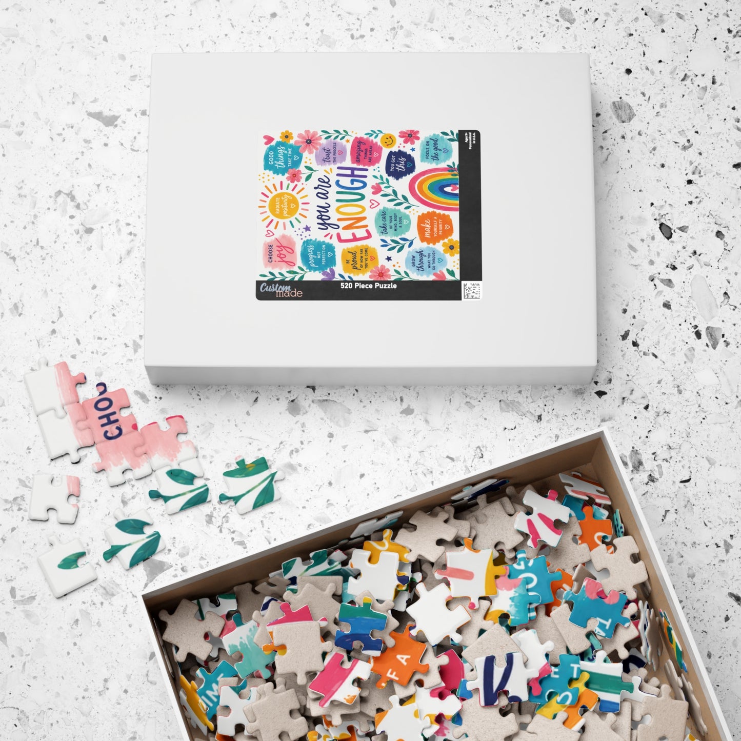 Inspirational "You Are Enough" Jigsaw Puzzle – Positive Affirmation Puzzle
