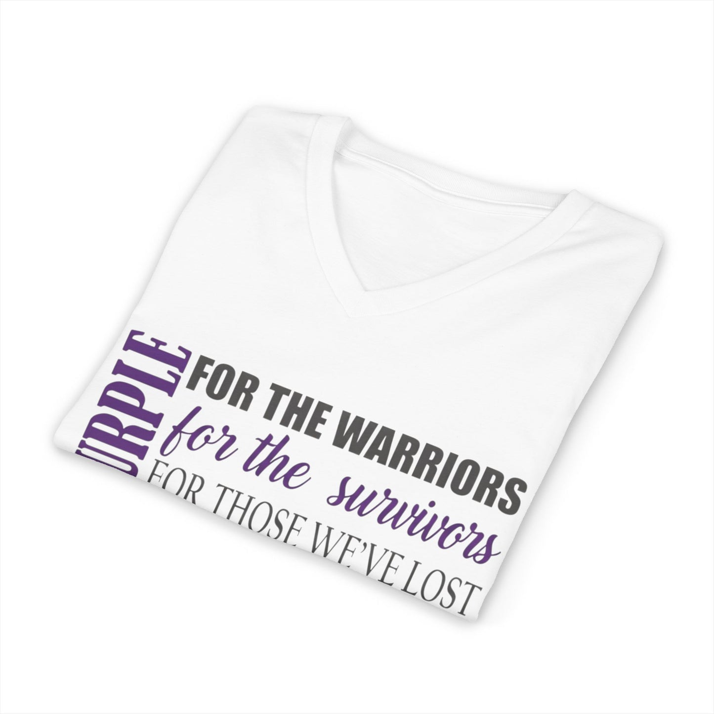 "I Wear Purple" - Domestic Violence Awareness V-Neck Tee
