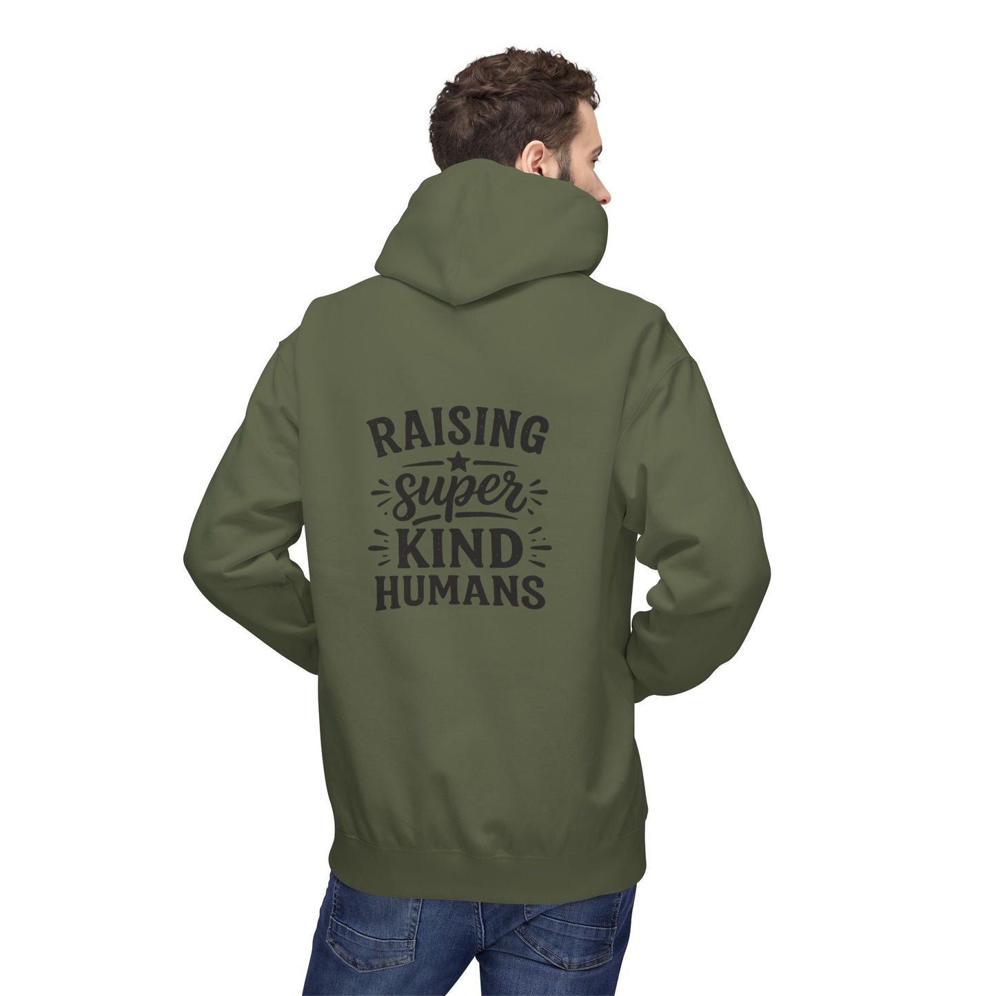 Hoodie - "Raising Super Kind Humans" Dad Hoodie