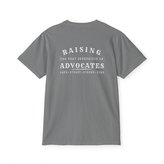 Dad Pocket T‑Shirt — "Raising Advocates"