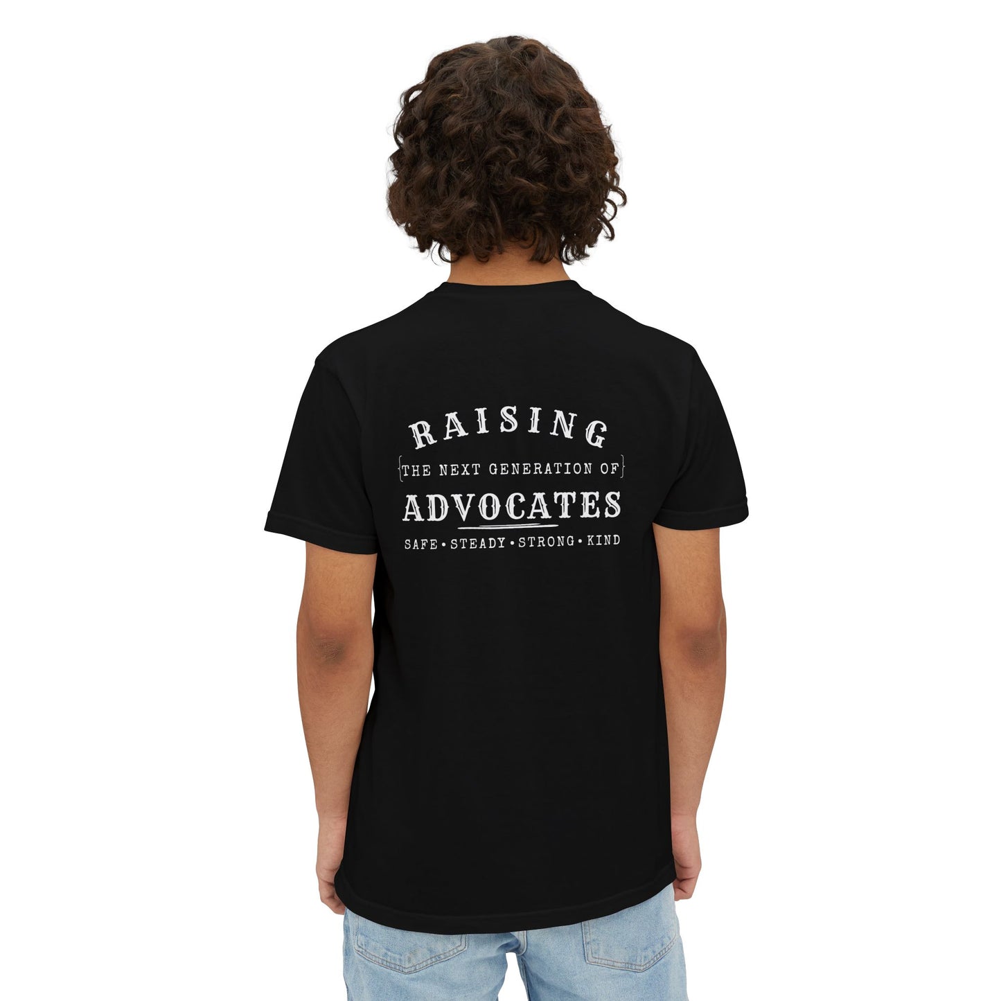 Dad Pocket T‑Shirt — "Raising Advocates"