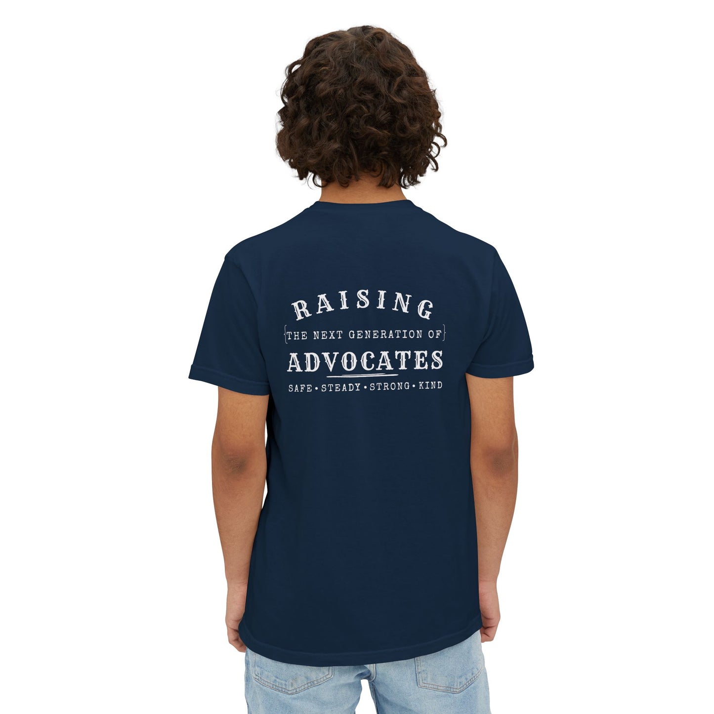 Dad Pocket T‑Shirt — "Raising Advocates"