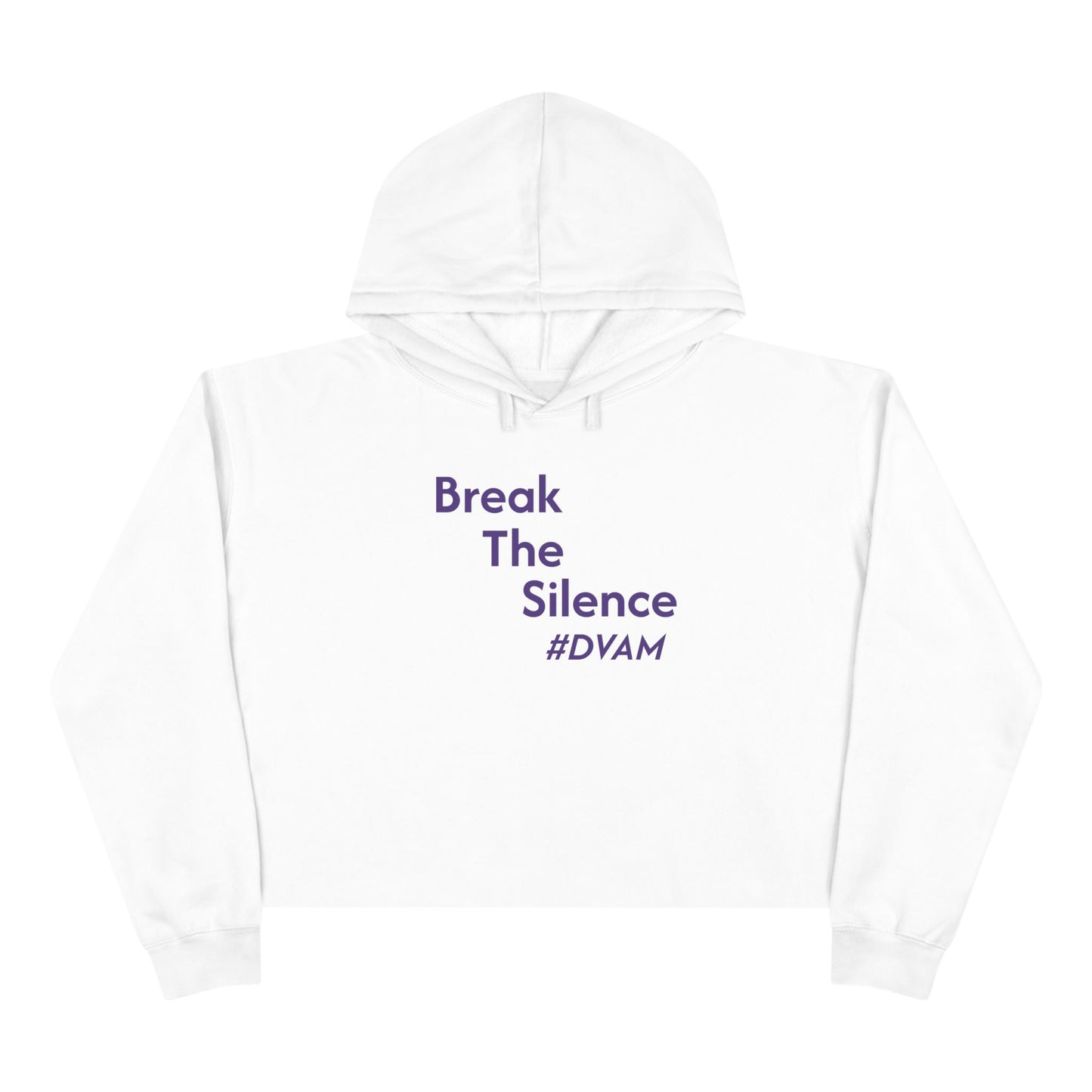 Domestic Violence Awareness Crop Hoodie - Support PADV