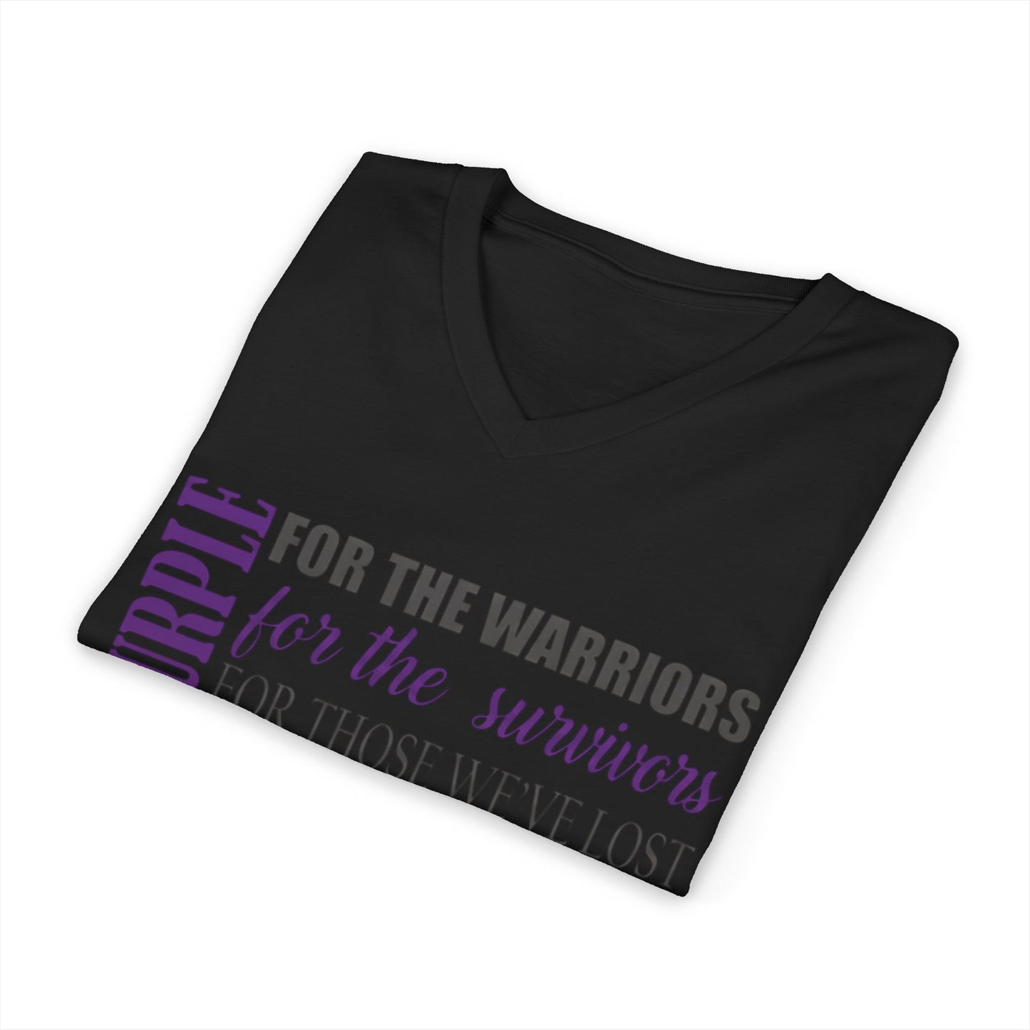 "I Wear Purple" - Domestic Violence Awareness V-Neck Tee